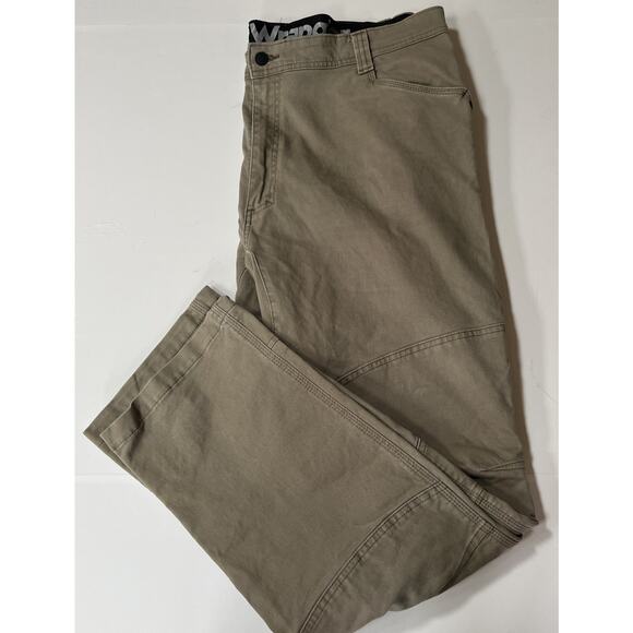 Wrangler Men’s khaki Double Knee Work‎ Pants 42x32 - Picture 8 of 8